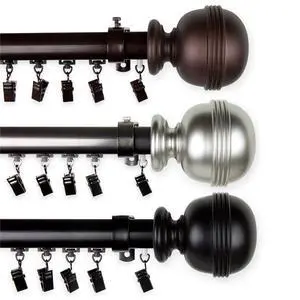 Victor Cordless Traverse Rod 48-86" - Black