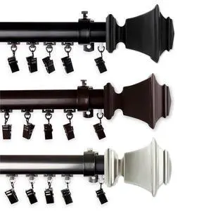 Norma Cordless Traverse Rod 28-48" - Cocoa