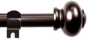 Carl Curtain Rod 5/8 inch 84-120 Inch - Cocoa