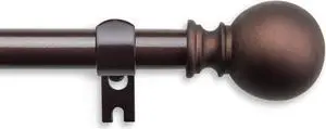 Mona Curtain Rod 5/8 inch 28-48 Inch - Cocoa