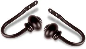 Carl Curtain Rod Holdback - Cocoa