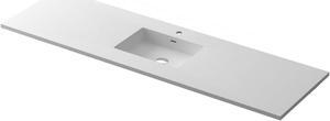 VIVA Stone 72" Single Sink Matte White - Solid Surface Countertop