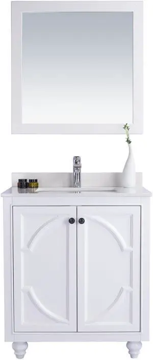 Odyssey - 30 - White Cabinet + White Quartz Countertop
