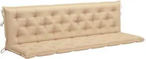 vidaXL Cushion for Swing Chair Beige 78.7" Fabric Garden Seating Throw Pillow