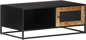 vidaXL Coffee Table 35.4"x19.7"x13.8" Rough Mango Wood
