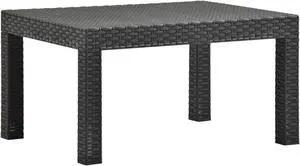 vidaXL Garden Table Anthracite 22.8"x22.8"x16.1" PP