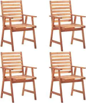 vidaXL Outdoor Dining Chairs 4 pcs Solid Acacia Wood