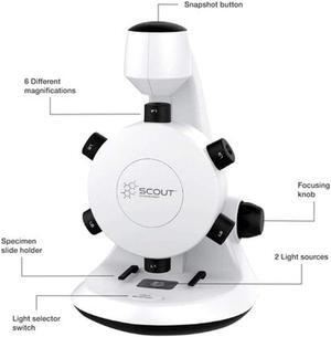 HamiltonBuhl  Scout Digital STEM Microscope with 6 Magnification Lenses, CMOS Sensor (Set of 5)