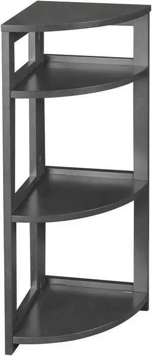 Flip Flop 34" High Corner Folding Bookcase- Grey