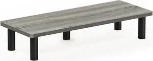 Furinno Turn-N-Tube Monitor Riser Stand, French Oak/Black