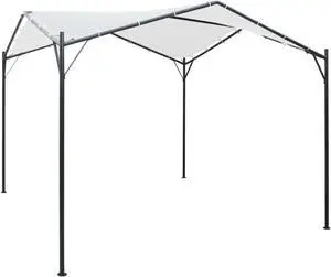 vidaXL Gazebo 118.1"x118.1"x102.4" White 180 g/m?