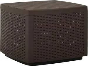 vidaXL Garden Table Mocha 20.9"x20.9"x15.7" Plastic