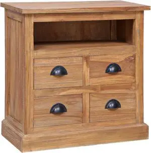 vidaXL Side Cabinet 23.6"x11.8"x23.6" Solid Teak