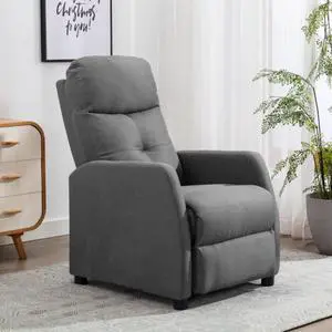 vidaXL Recliner Light Gray Fabric