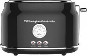 Frigidaire ETO102-BLACK 2-Slice 900-Watt Retro Stainless Steel Toaster (Black)