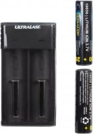 Ultralast UL1865K-26 Lithium Ion Charger/Batteries Combo Kit