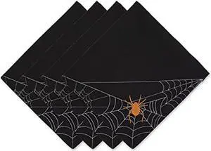 DII Spooky Spiderweb Embellished Napkin (Set of 4)