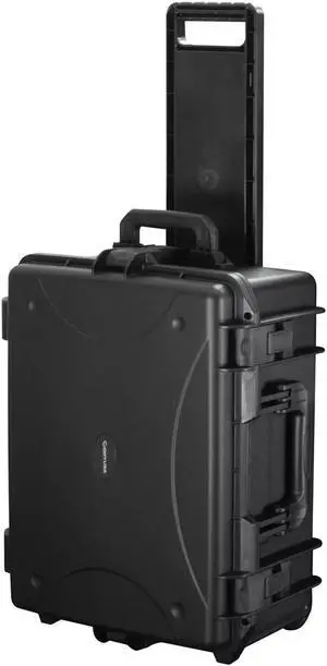 NEW WATERTIGHT & DUSTPROOF CASE WITH PULLOUT HANDLE AND WHEELS INTERIOR DIMS.: 17" x 7" x 14" NEW WATERTIGHT & DUSTPROOF CASE WITH PULLOUT HANDLE AND WHEELS INTERIOR DIMS.: 17" x 7" x 14"