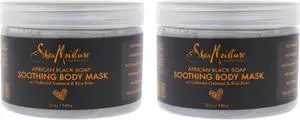 African Black Soap Soothing Body Mask - Pack of 2 by Shea Moisture for Unisex - 12 oz Mask African Black Soap Soothing Body Mask - Pack of 2 by Shea Moisture for Unisex - 12 oz Mask