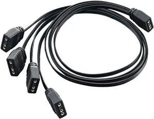 1 to 4 ARGB lighting splitter cable, all female connectors, 300mm length