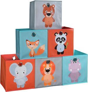 Niche Cubo Set of 6 Animal Printed Fabric Storage Bins