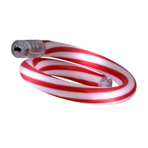 Light Up Christmas Candy Cane Tube Bracelet Light Up Christmas Candy Cane Tube Bracelet