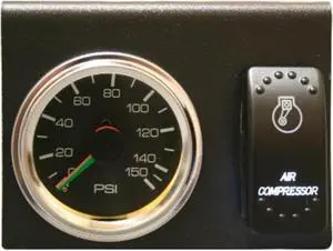 150psi Dual Air Pressure Gauge Switch and Bracket Set Bulldog Winch