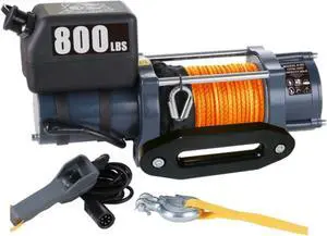Hoist 800 LB 12vDC Synthetic Rope Bulldog Winch
