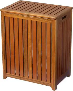 Oceanstar Solid Wood Spa Hamper