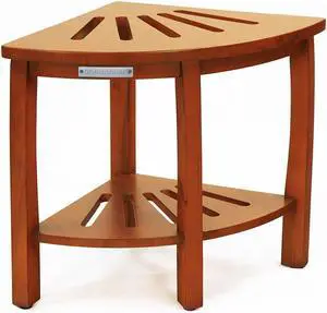 Oceanstar Corner Spa Shower Bench Seat with Storage Shelf