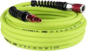 FLEXZILLA HFZP1450YW2-D Flexzilla Pro Air Hose 1/4in x 50ft w/ ColorConnex Coupler Plug Type D Red FLEXZILLA HFZP1450YW2-D Flexzilla Pro Air Hose 1/4in x 50ft w/ ColorConnex Coupler Plug Type D Red