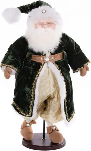 19" Silent Night Santa Doll with Stand