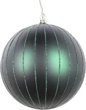 5" Midnt Green Matte Glitter Ball 4/bag