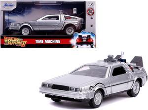 DeLorean DMC (Time Machine) Silver \Back to the Future Part II" (1989) Movie "Hollywood Rides" Series 1/32 Diecast Model Car by Jada"