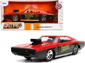 1970 Dodge Charger R/T "Voodoo Charger" Red and Black "Bigtime Muscle" Series 1/24 Diecast Model Car by Jada
