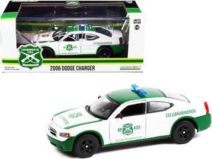 2006 Dodge Charger Police Car White and Green \Carabineros de Chile" 1/43 Diecast Model Car by Greenlight"