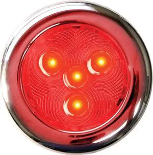 T-H Marine LED-51897-DP Stainless LED Puck Light, 3" - Red