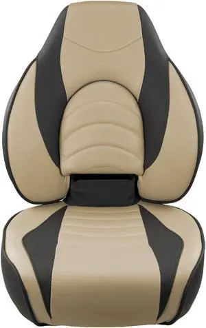 Springfield Marine 1041684-1 Deluxe Fish Pro High Back Seat - Charcoal/Tan