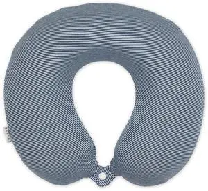 Bucky Jersey Stripe - Memory Foam Neck Pillow - Navy Stripe
