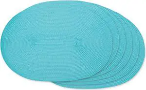 DII Aqua Oval Pp Woven Placemat (Set of 6)