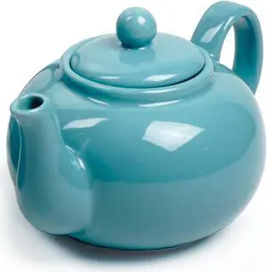 RSVP International 16oz Stoneware Teapot, Turquoise