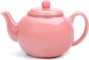 RSVP International Stoneware Teapot, Pink