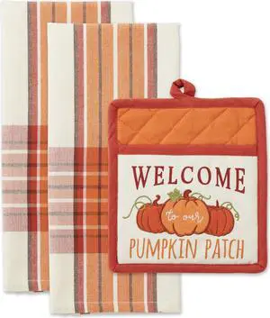 DII Pumpkin Patch Potholder Gift (Set of 3)