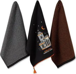 DII Asst Home Sweet Haunted Home Dishtowel (Set Of 3)