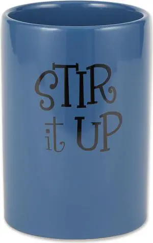 DII Blue Stir It Up Ceramic Utensil Holder