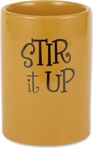 DII Honey Gold Stir It Up Ceramic Utensil Holder
