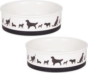 DII Pet Bowl Dog Show Large 7.5Dx2.4H (Set of 2)