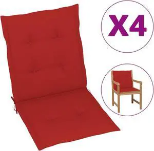 vidaXL Garden Chair Cushions 4 pcs Red 39.4"x19.7"x1.6"