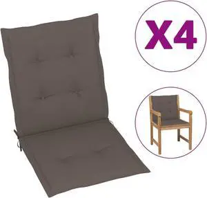 vidaXL Garden Chair Cushions 4 pcs Taupe 39.4"x19.7"x1.6"
