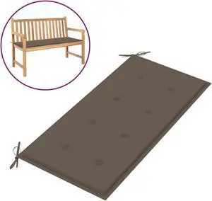 vidaXL Garden Bench Cushion Taupe 100x50x4 cm Oxford Fabric